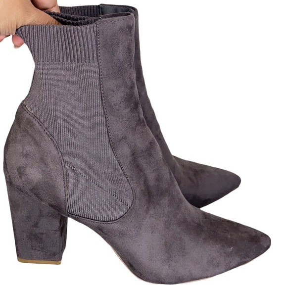 Steve Madden Rosalie Gray Sock Ankle Booties Size 11 - Picture 1 of 13